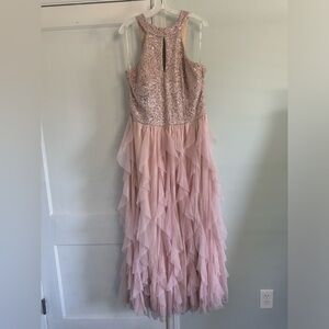 Rose gold prom dress